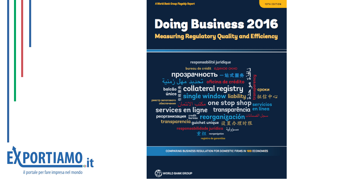 Doing Business 2016: Italia promossa!