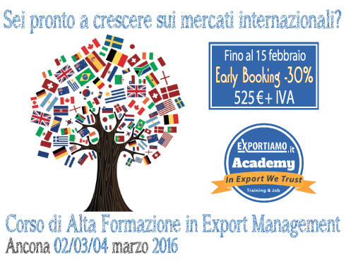 Corso in Export Management - Ancona - 2/3/4 marzo