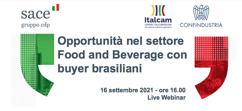 SACE - Opportunità nel Settore Food and Beverage con Buyer Brasiliani