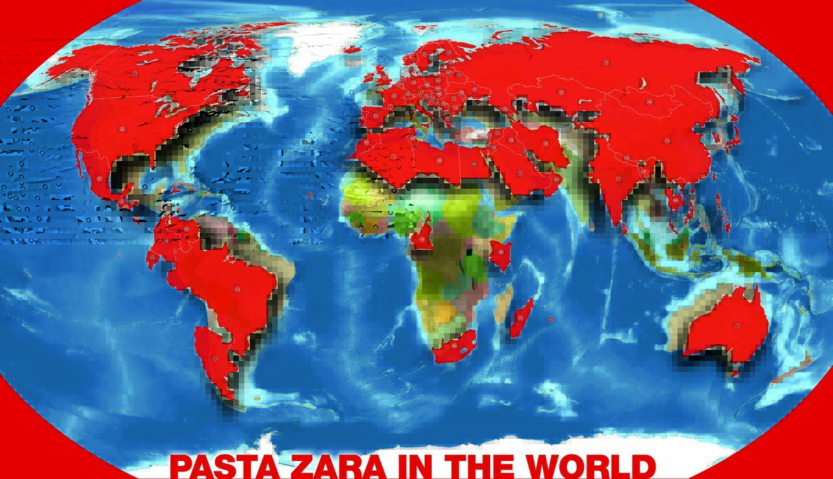 Pasta Zara: export al 90%