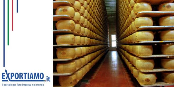 Export del Parmigiano Reggiano veleggia con +13,2%